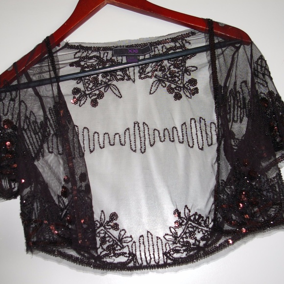 Beautiful Women's Sequin Short sleeve  Top Cover - Picture 6 of 6